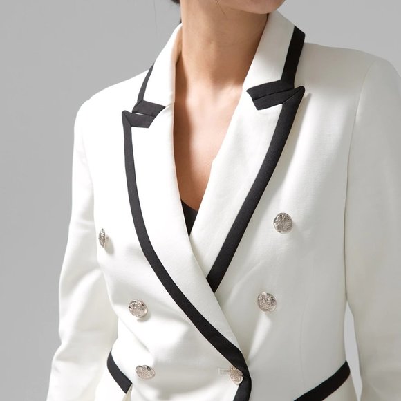 NWT white house black market tipped tuxedo studio blazer - Picture 3 of 3